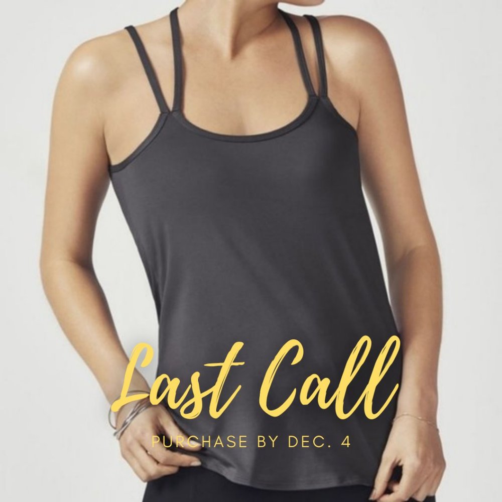 Fabletics Rylie Crisscross Workout Tank Top - Grey